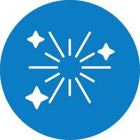 Fireworks Glyph Multi Circle Icon vector
