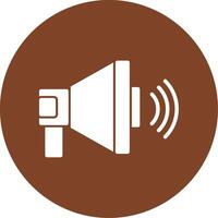 Megaphone Glyph Multi Circle Icon vector