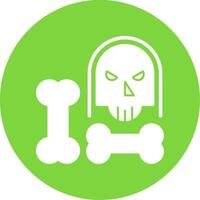 Bones Glyph Multi Circle Icon vector