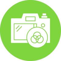 Camera Filter Glyph Multi Circle Icon vector