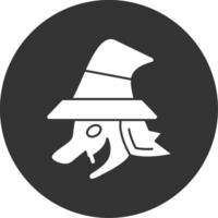 Witch Glyph Multi Circle Icon vector