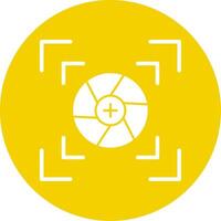 Camera Frame Glyph Multi Circle Icon vector