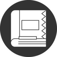 Spell Book Glyph Multi Circle Icon vector