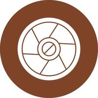 Camera Exposure Glyph Multi Circle Icon vector