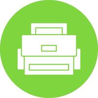 Camera Bag Glyph Multi Circle Icon vector