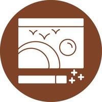 Photo Editing Glyph Multi Circle Icon vector