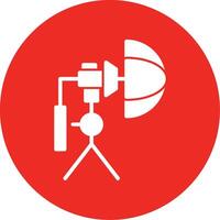 Umbrella Camera Glyph Multi Circle Icon vector