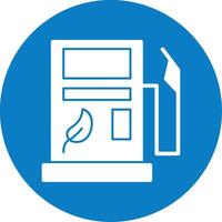 Biofuel Station Glyph Multi Circle Icon vector