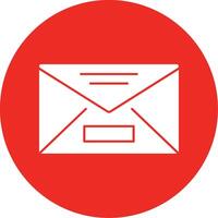 Mail Glyph Multi Circle Icon vector
