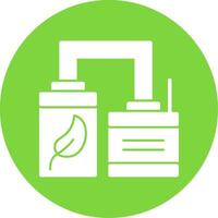 Biogas Glyph Multi Circle Icon vector