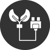 Eco Power Socket Glyph Multi Circle Icon vector