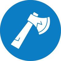 Halloween Axe Glyph Multi Circle Icon vector
