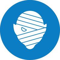 Mummy Glyph Multi Circle Icon vector