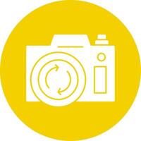 Front Camera Glyph Multi Circle Icon vector