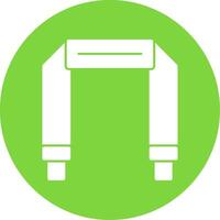 Camera Strap Glyph Multi Circle Icon vector