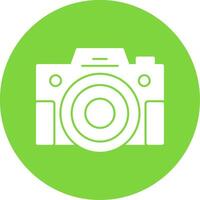 Compact Camera Glyph Multi Circle Icon vector