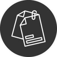 Attached File Line Multi Circle Icon vector