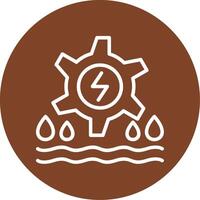 Hydro Power Line Multi Circle Icon vector