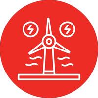 Renewable Energy Line Multi Circle Icon vector