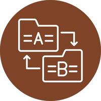Ab Testing Line Multi Circle Icon vector