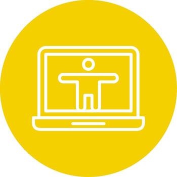 accesibilidad línea multi circulo icono vector