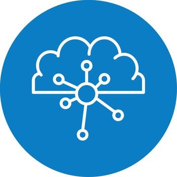 mapa mental línea multi circulo icono vector