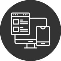 Responsive Web Design Line Multi Circle Icon vector