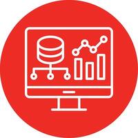 Data Driven Line Multi Circle Icon vector
