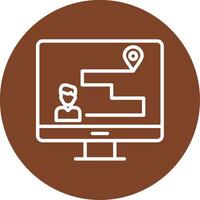 Customer Journey Map Line Multi Circle Icon vector