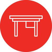 Desk Line Multi Circle Icon vector