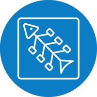 Fishbone Diagram Line Multi Circle Icon vector