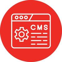 Content Management System Line Multi Circle Icon vector