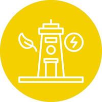 Tidal Power Line Multi Circle Icon vector