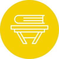 Bookshelf Line Multi Circle Icon vector