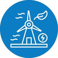 Windmill Line Multi Circle Icon vector