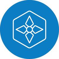 Negative Space Line Multi Circle Icon vector