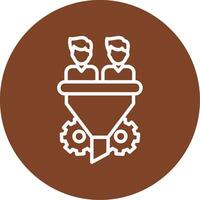Conversion Rate Line Multi Circle Icon vector