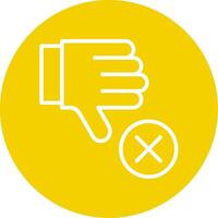 Dislike Line Multi Circle Icon vector