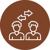 Conference Line Multi Circle Icon vector