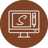 Sketching Line Multi Circle Icon vector
