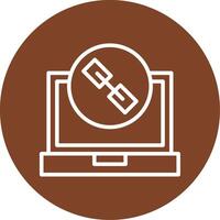 Link Line Multi Circle Icon vector