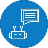 Chatbot Line Multi Circle Icon vector