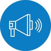 Megaphone Line Multi Circle Icon vector