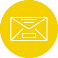Mail Line Multi Circle Icon vector