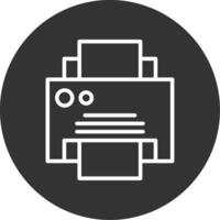 Printer Line Multi Circle Icon vector