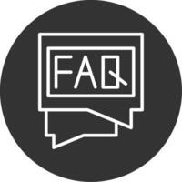FAQ Line Multi Circle Icon vector
