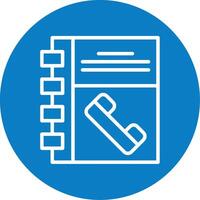 Phonebook Line Multi Circle Icon vector