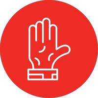 Raise Hand Line Multi Circle Icon vector