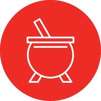 Cauldron Line Multi Circle Icon vector