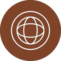 Globe Line Multi Circle Icon vector